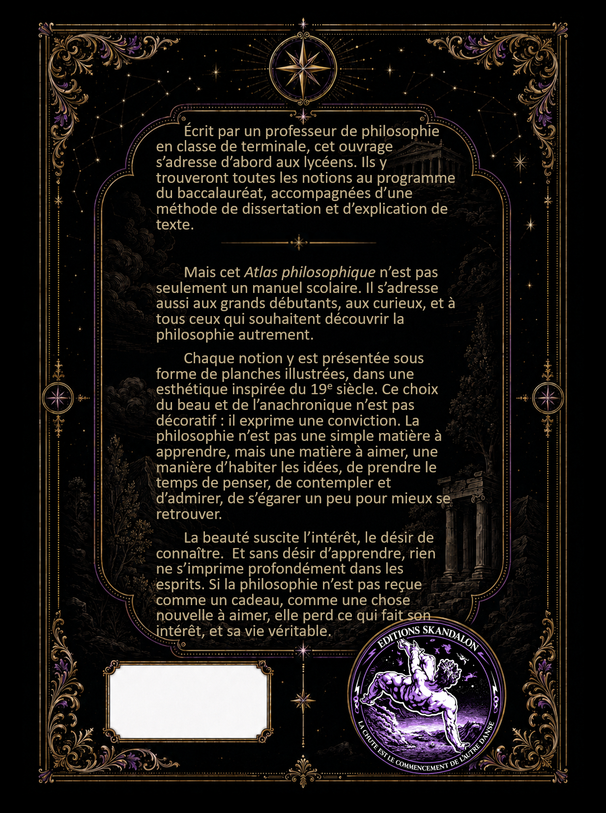 Quatrième de couverture de Atlas philosophique par notions